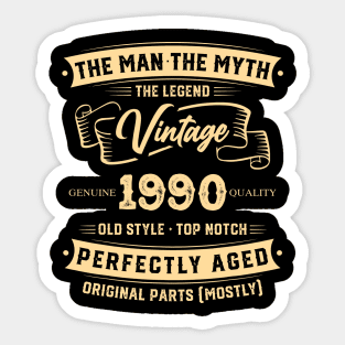 The Legend Vintage 1990 Perfectly Aged Sticker